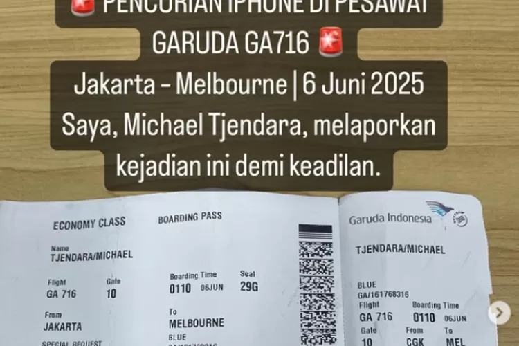 iPhone Penumpang Garuda Hilang di Pesawat, Terdeteksi di Hotel Kru Lalu Dibuang ke Sungai Yarra